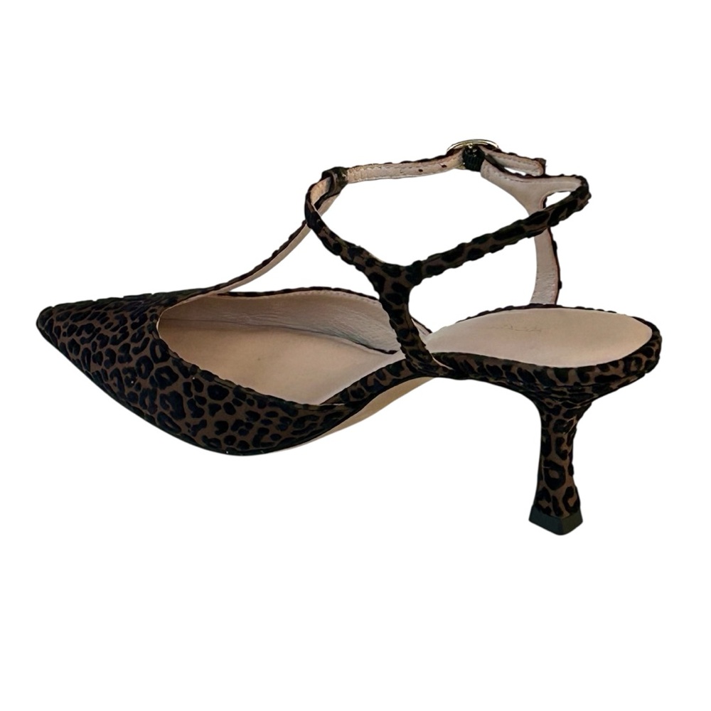 Tuckernuck Animal Print T-Strap Margot Heels Black Brown Party Classy Sz 10 - Picture 14 of 15